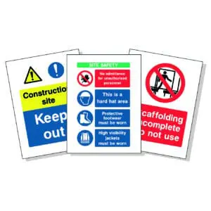 construction and safety signage