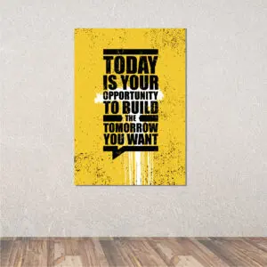Large yellow poster