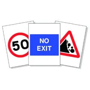 road and traffic safety signs