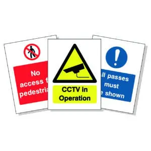 security and prohibition safety signs