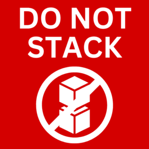 do not stack red label