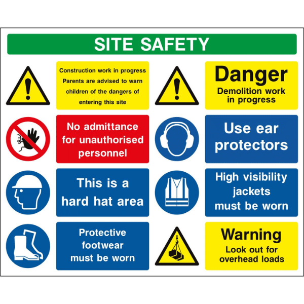 site safety multi-message sign