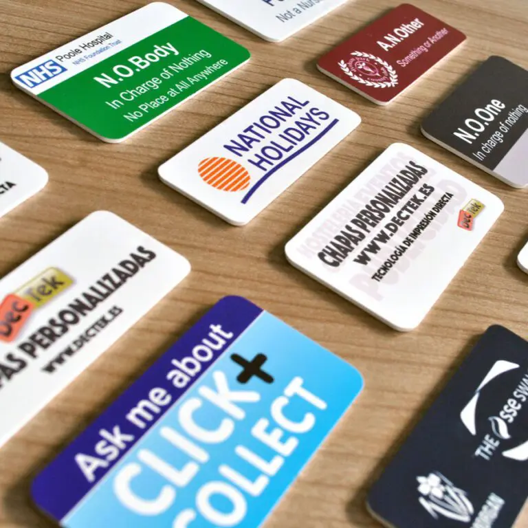 name badges variations