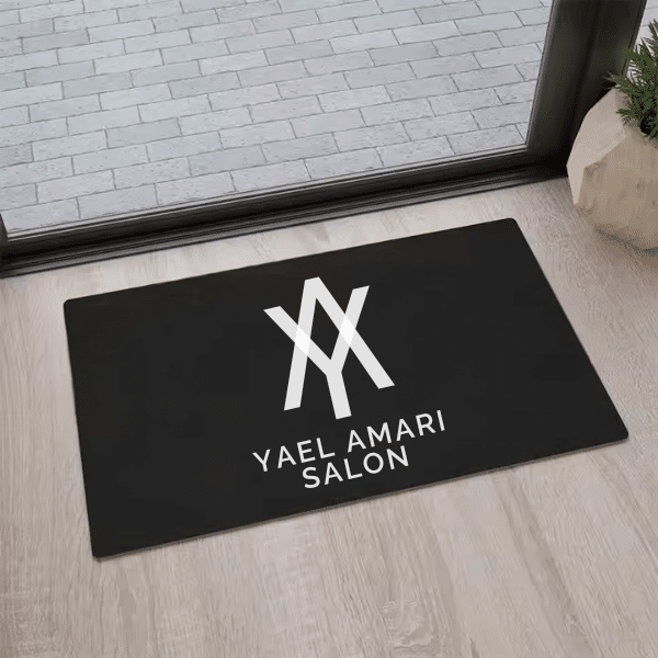 branded rubber door mat