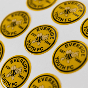 circular domed stickers