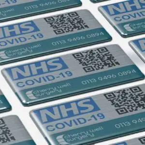NHS QR CODE LABEL