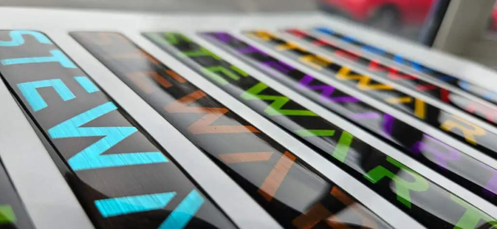 multi coloured gel stickers with metallic finish