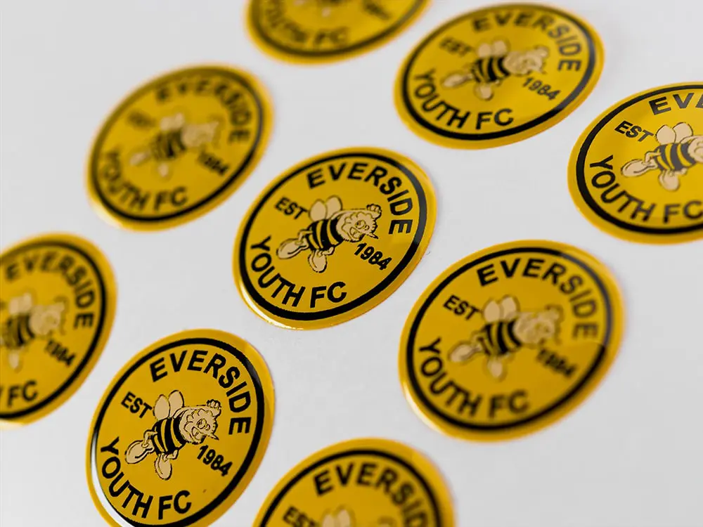 yellow circular gel stickers