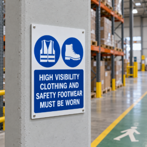 a4-dibond-sign-displaying-ppe-notice-in-a-warehouse